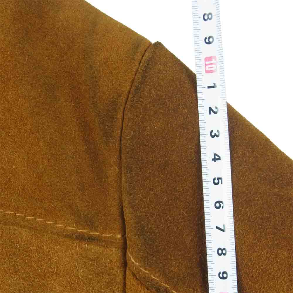 schott ショット 茶タグ スエード レザー ブルゾン ジャケット アメリカ製 ブラウン系 40【中古】