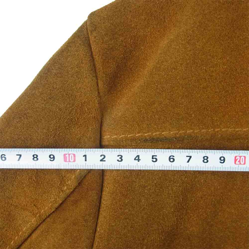 schott ショット 茶タグ スエード レザー ブルゾン ジャケット アメリカ製 ブラウン系 40【中古】