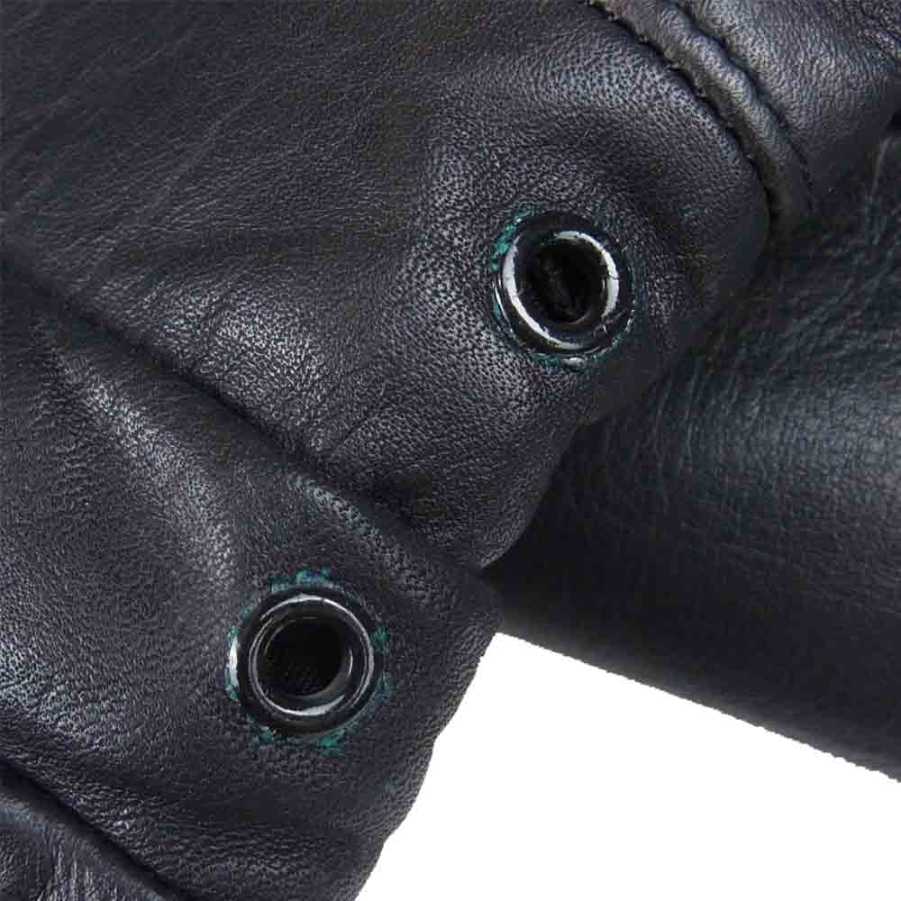 schott ショット 184SM SPORTSWEAR 襟ボア レザー ジャケット ブラック