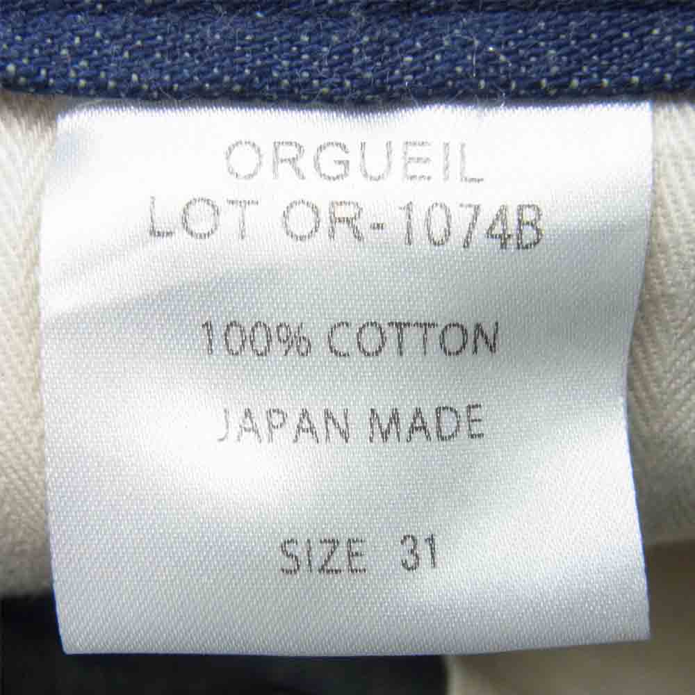 ORGUEIL オルゲイユ OR-1074B Prisoner Trousers Design プリズナー トラウザー パンツ インディゴブルー系 31【中古】