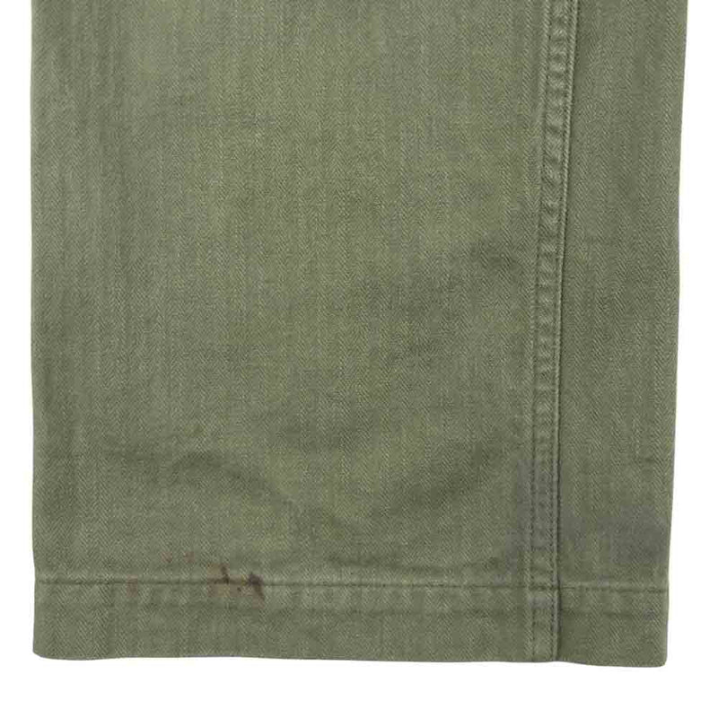 ORGUEIL オルゲイユ OR-1063 Work Pants ヘリンボーン ワーク パンツ コットン 日本製 カーキ系 29【中古】