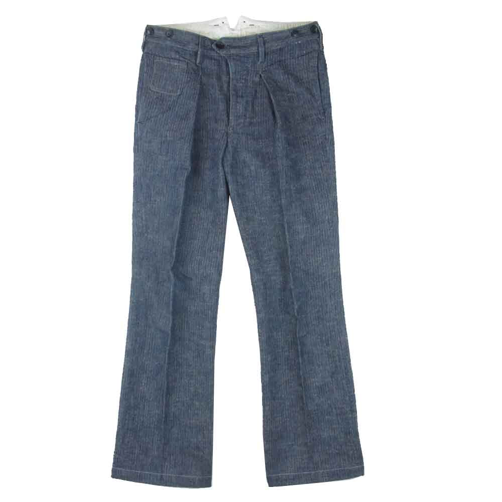 ORGUEIL オルゲイユ OR-1073B French Work Trousers フレンチ ワーク トラウザー ヘリンボーン パンツ グレー系 31【中古】