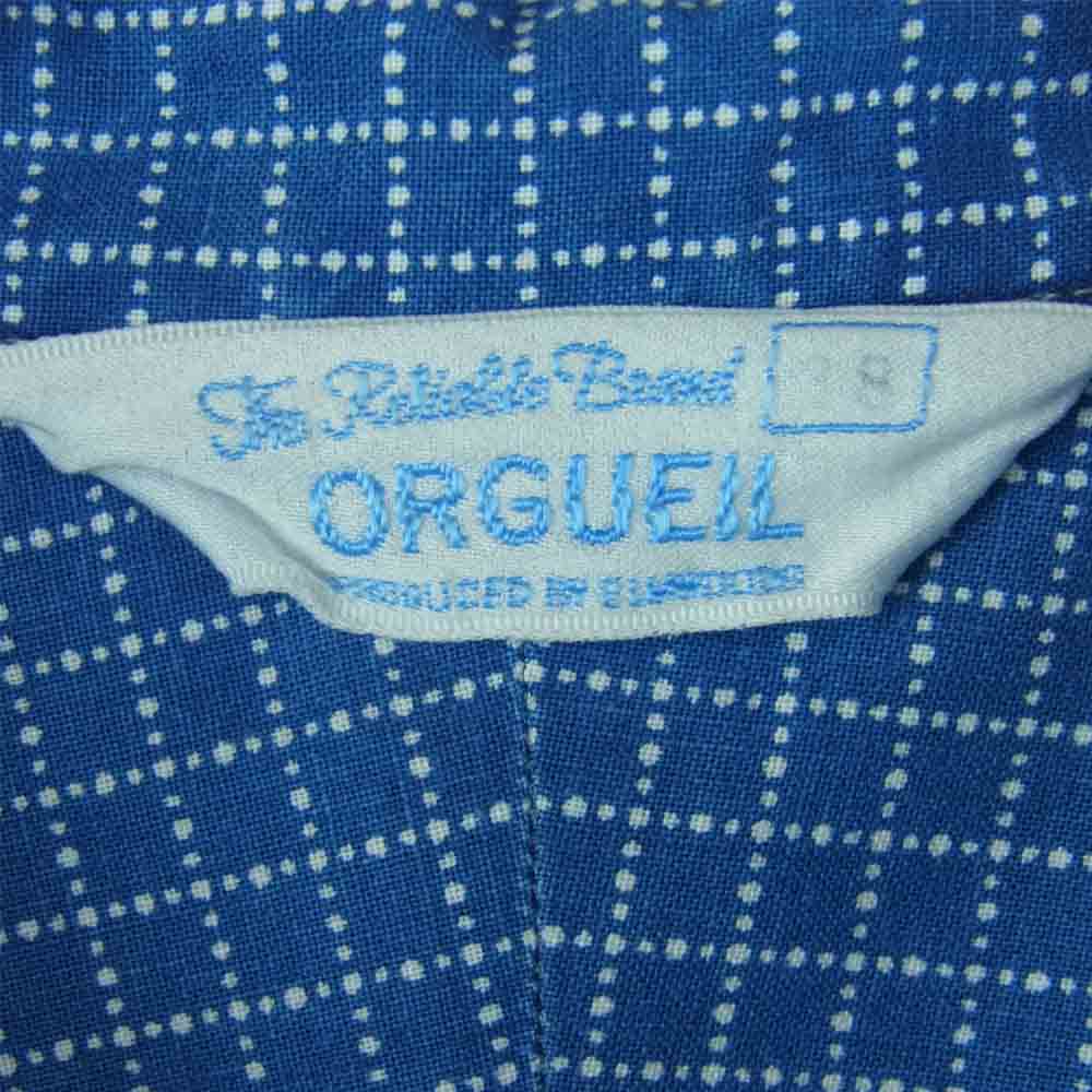 ORGUEIL オルゲイユ OR-5058U Wabash Shirt ウォバッシュ チェック 長袖 シャツ インディゴブルー系 38【中古】