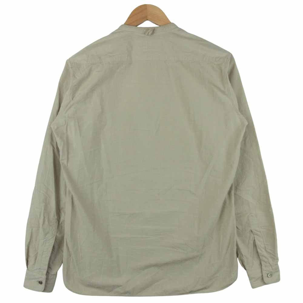 ORGUEIL オルゲイユ OR-5016E Band Collar Shirt バンドカラー 長袖 シャツ ベージュ系 38【中古】