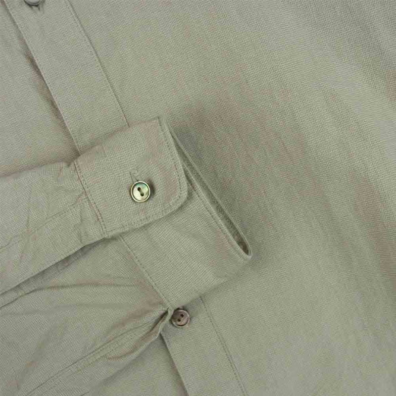 ORGUEIL オルゲイユ OR-5016E Band Collar Shirt バンドカラー 長袖 シャツ ベージュ系 38【中古】