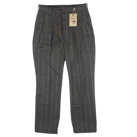 ORGUEIL オルゲイユ OR-1078 Stripe Trousers ストライプ トラウザー パンツ コットン 日本製 ブラウン系 31【中古】
