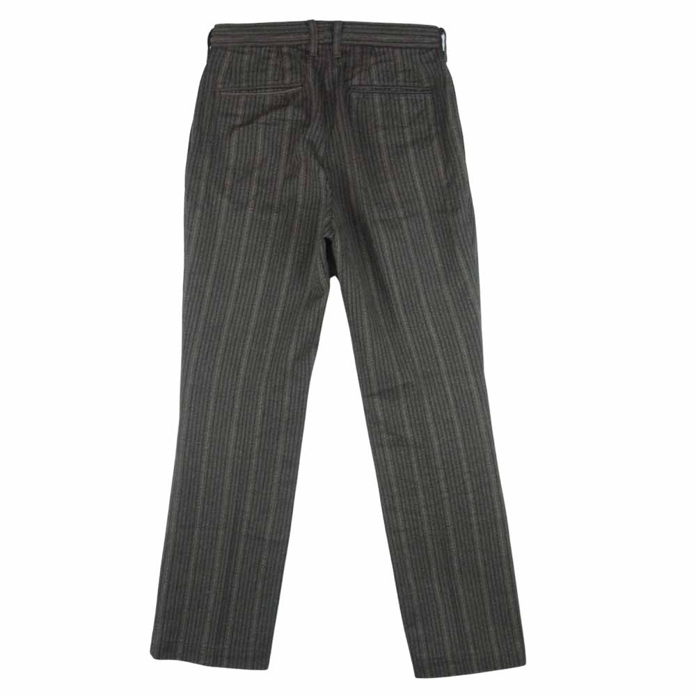 ORGUEIL オルゲイユ OR-1078 Stripe Trousers ストライプ トラウザー パンツ コットン 日本製 ブラウン系 31【中古】