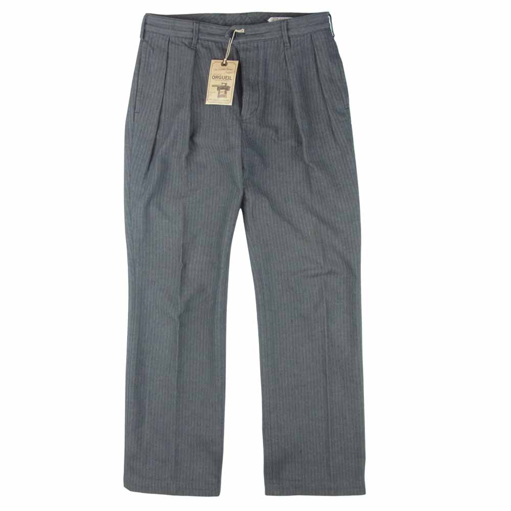 ORGUEIL オルゲイユ OR-1069 Classic Herringbone Trousers クラシック ヘリンボーン トラウザー パンツ グレー系 32【中古】