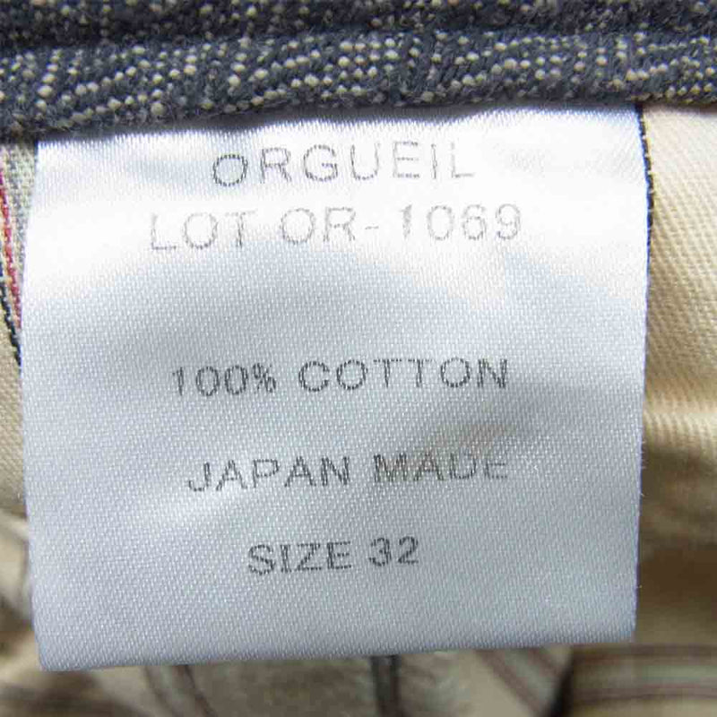 ORGUEIL オルゲイユ OR-1069 Classic Herringbone Trousers クラシック ヘリンボーン トラウザー パンツ グレー系 32【中古】