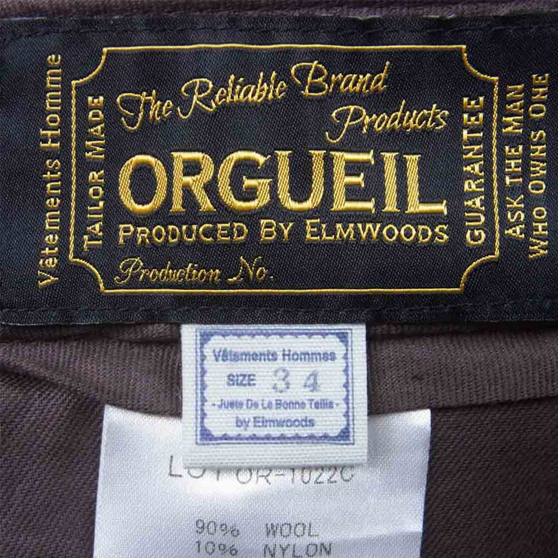 ORGUEIL オルゲイユ OR-1022C Shooting Trousers シューティング トラウザー パンツ 日本製 ブラウン系 34【中古】