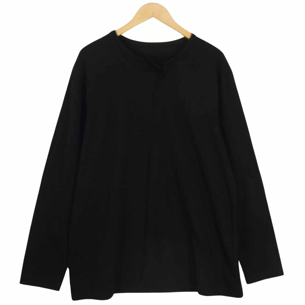 Yohji Yamamoto ヨウジヤマモト GroundY GM-T10-040-3 30/Cotton Jersey Collar Deformed Long Sleeves Cut Sew 長袖 カットソー ブラック系 3【新古品】【未使用】【中古】