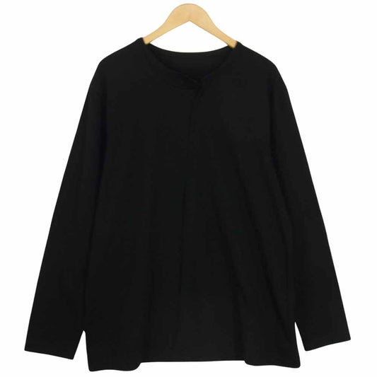 Yohji Yamamoto ヨウジヤマモト GroundY GM-T10-040-3 30/Cotton Jersey Collar Deformed Long Sleeves Cut Sew 長袖 カットソー ブラック系 3【新古品】【未使用】【中古】