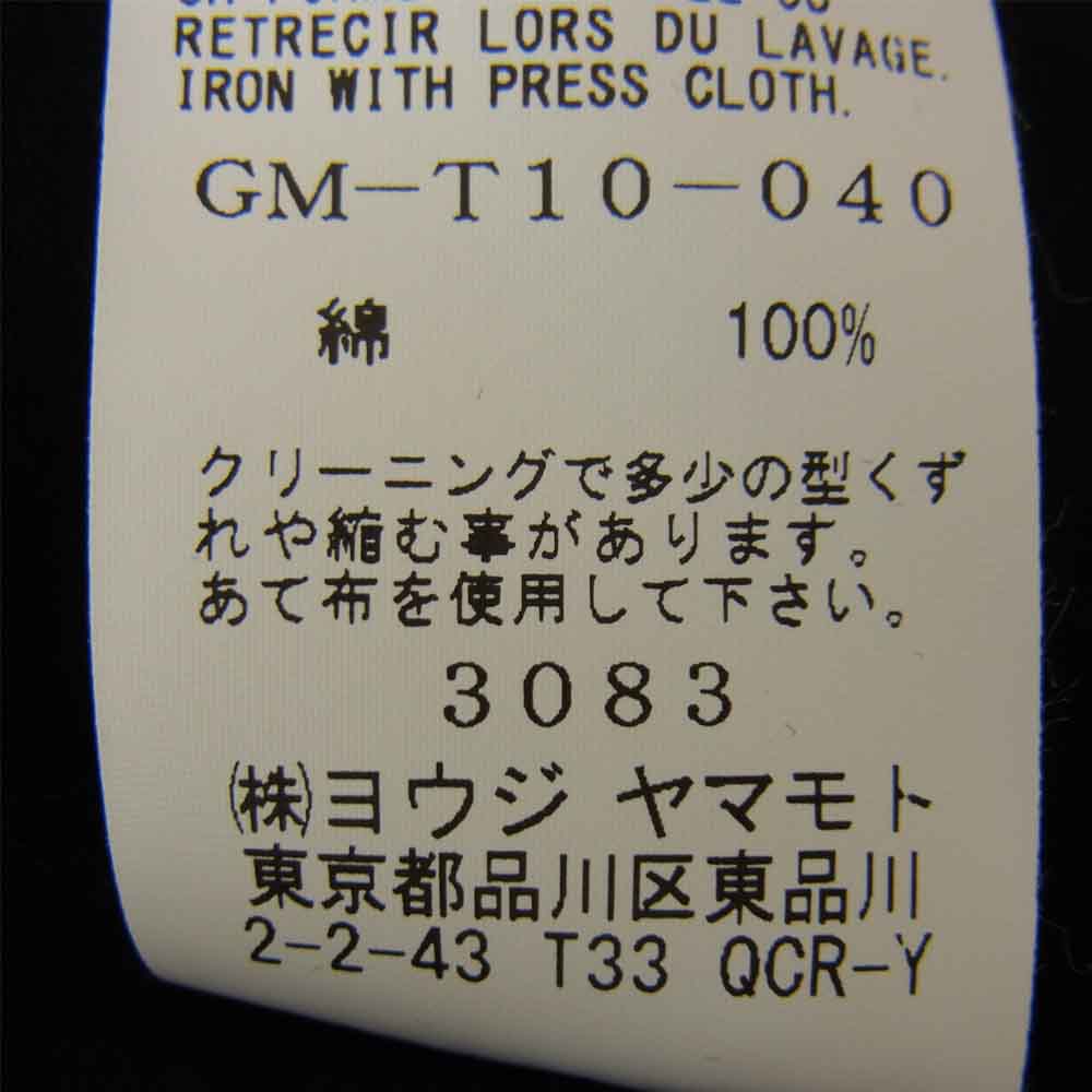 Yohji Yamamoto ヨウジヤマモト GroundY GM-T10-040-3 30/Cotton Jersey Collar Deformed Long Sleeves Cut Sew 長袖 カットソー ブラック系 3【新古品】【未使用】【中古】