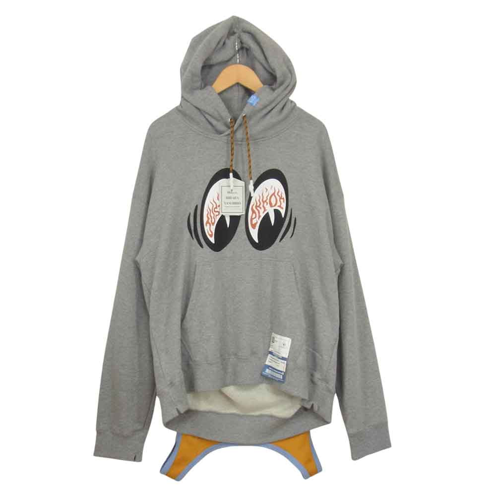 メゾンミハラヤスヒロ A04HD611-1 Tank-top docking hoodie タンクトップ ドッキング フーディ パーカー グレー系 48【新古品】【未使用】【中古】