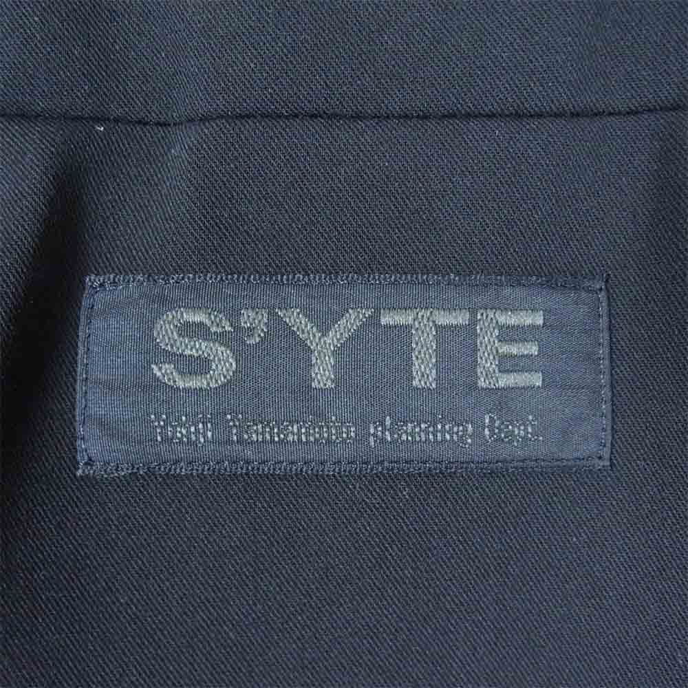 Yohji Yamamoto ヨウジヤマモト S'YTE UM-J54-912-1 Pe Rayon Gabardine Stretch 3BS Jersey Sleeve Jacket サイト レーヨン ギャバジン ストレッチ ジャージ スリーブ ジャケット ブラック系 3【新古品】【未使用】【中古】