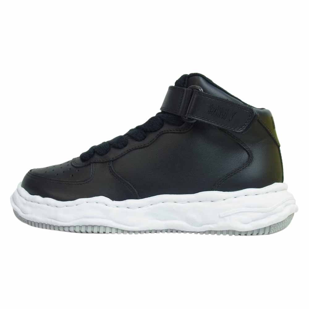 メゾンミハラヤスヒロ A07FW701 WAYNE OG Sole Leather High top オリジナルソール レザー ハイカット スニーカー ブラック系 42【新古品】【未使用】【中古】