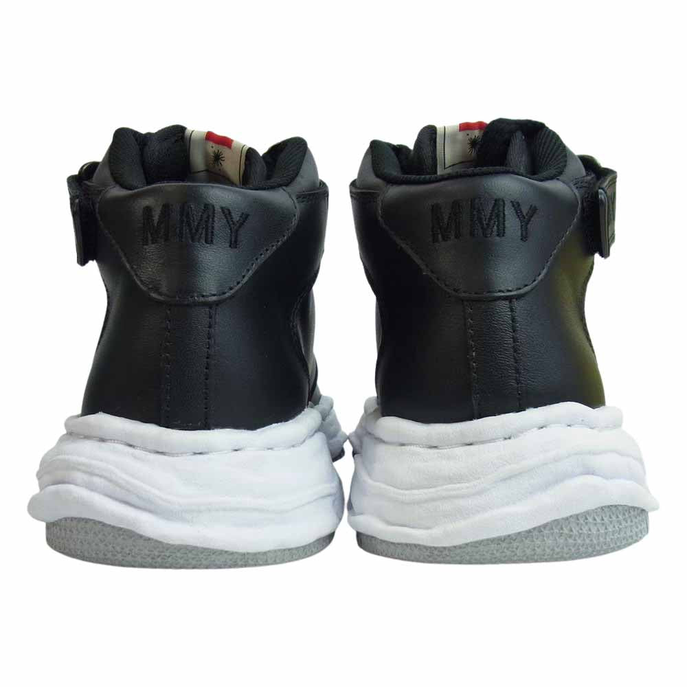 メゾンミハラヤスヒロ A07FW701 WAYNE OG Sole Leather High top オリジナルソール レザー ハイカット スニーカー ブラック系 42【新古品】【未使用】【中古】