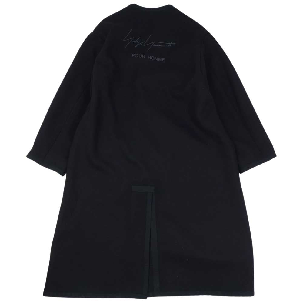 Yohji Yamamoto ヨウジヤマモト POUR HOMME プールオム 21AW HX-D27-126-1A ARMY MELTON COAT バックロゴ アーミー メルトン コート ブラック系【新古品】【未使用】【中古】