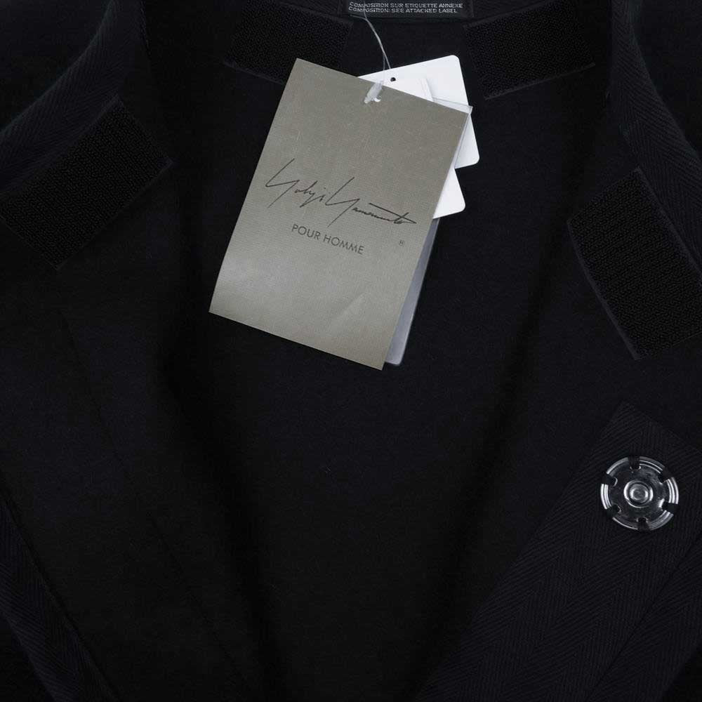 Yohji Yamamoto ヨウジヤマモト POUR HOMME プールオム 21AW HX-D27-126-1A ARMY MELTON COAT バックロゴ アーミー メルトン コート ブラック系【新古品】【未使用】【中古】
