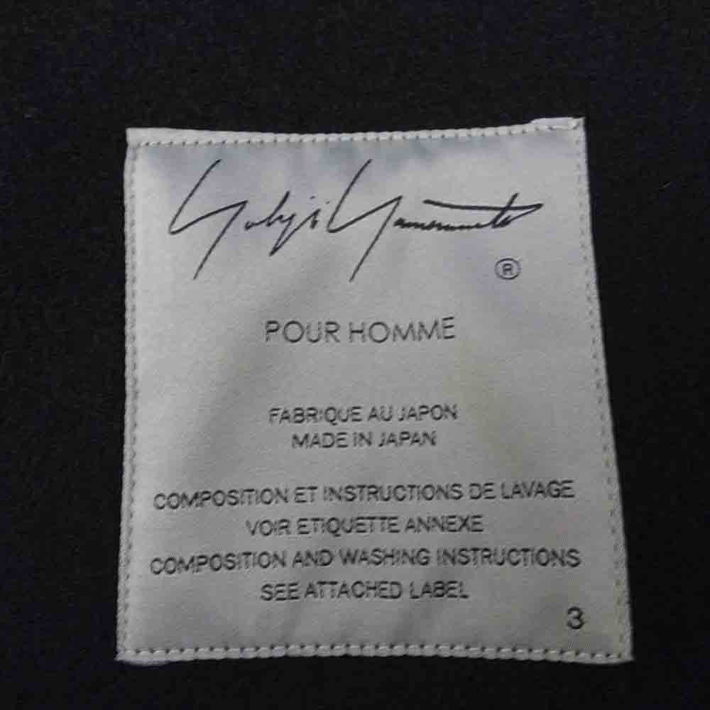 Yohji Yamamoto ヨウジヤマモト POUR HOMME プールオム 21AW HX-D27-126-1A ARMY MELTON COAT バックロゴ アーミー メルトン コート ブラック系【新古品】【未使用】【中古】