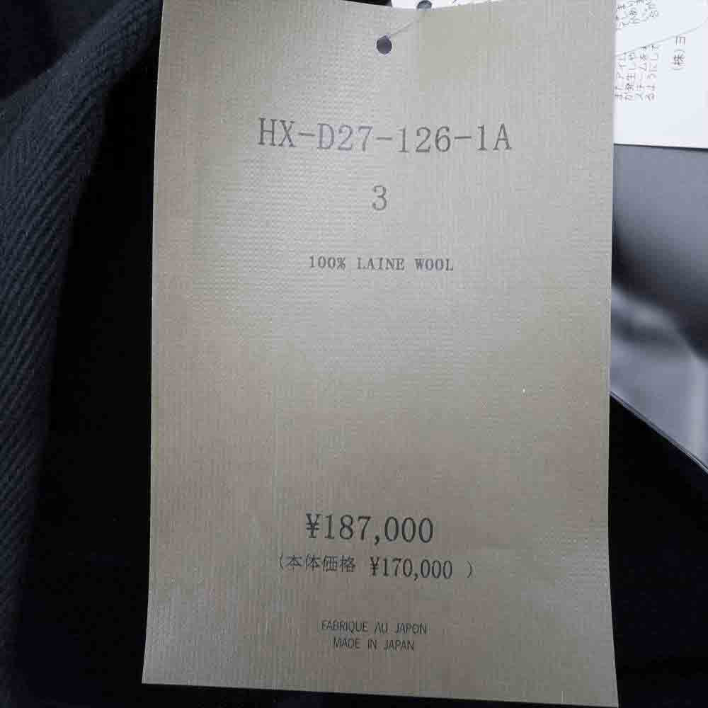 Yohji Yamamoto ヨウジヤマモト POUR HOMME プールオム 21AW HX-D27-126-1A ARMY MELTON COAT バックロゴ アーミー メルトン コート ブラック系【新古品】【未使用】【中古】