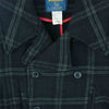 WOOLRICH ウールリッチ 2W5-5540 チェック ウール  Pコート ピーコート 中国製 ダークグレー系 M【中古】