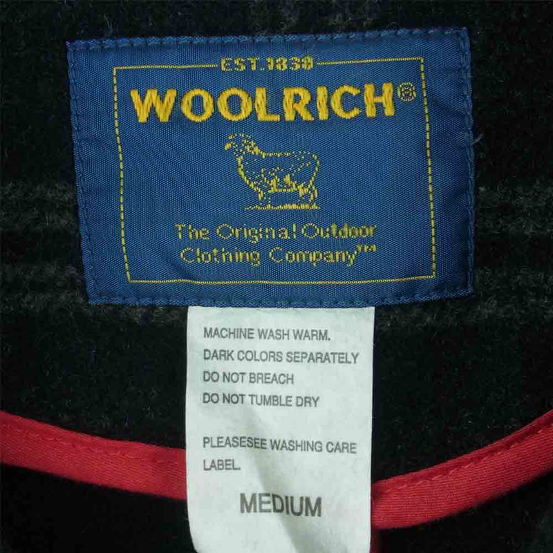 WOOLRICH ウールリッチ 2W5-5540 チェック ウール  Pコート ピーコート 中国製 ダークグレー系 M【中古】