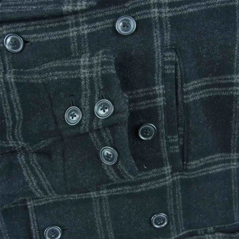 WOOLRICH ウールリッチ 2W5-5540 チェック ウール  Pコート ピーコート 中国製 ダークグレー系 M【中古】