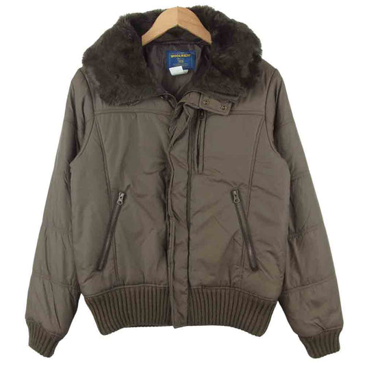 WOOLRICH ウールリッチ 2W5-6742 襟ボア 中綿 ジャケット 中国製 グレイッシュブラウン系 M【中古】