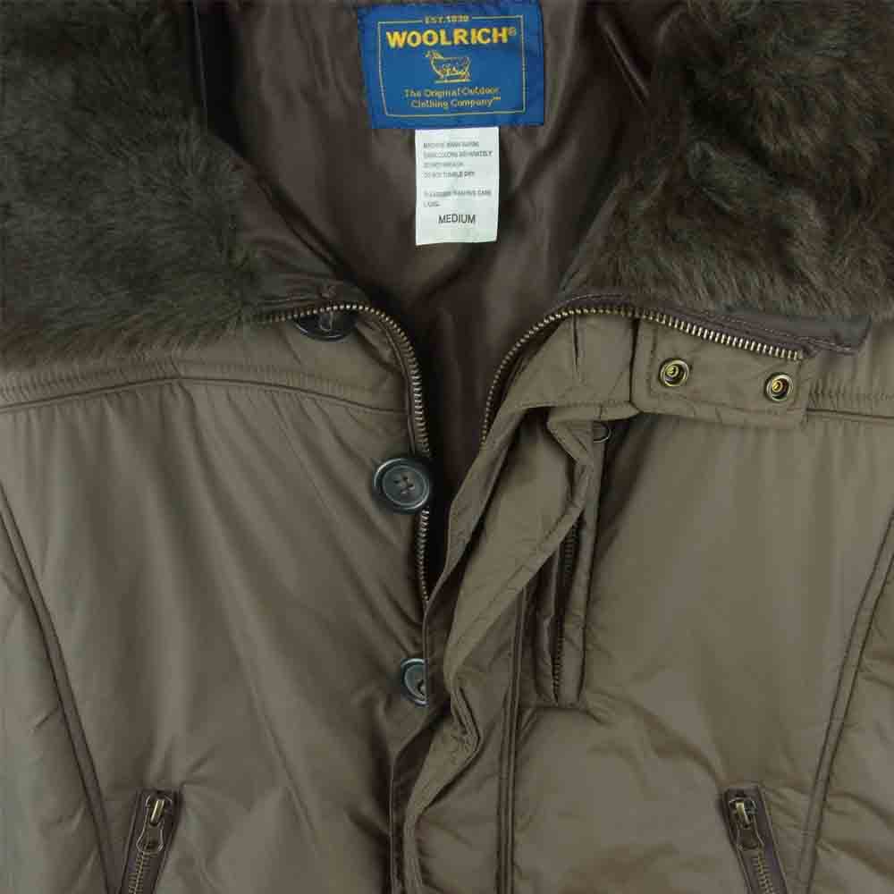 WOOLRICH ウールリッチ 2W5-6742 襟ボア 中綿 ジャケット 中国製 グレイッシュブラウン系 M【中古】