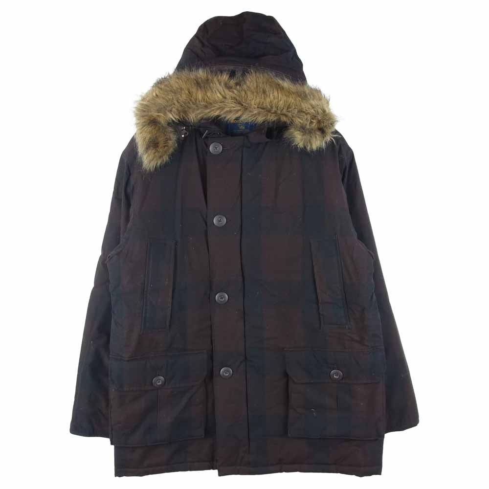 WOOLRICH ウールリッチ 2W5-9314 チェック ファー 中綿 ジャケット ブラウン系 M【中古】