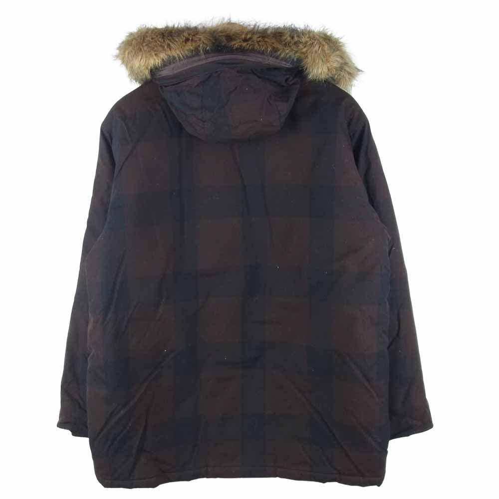 WOOLRICH ウールリッチ 2W5-9314 チェック ファー 中綿 ジャケット ブラウン系 M【中古】