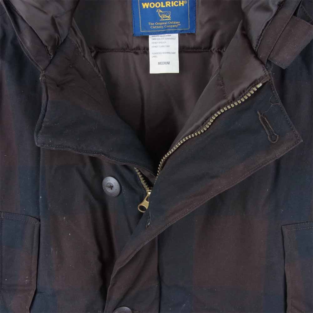 WOOLRICH ウールリッチ 2W5-9314 チェック ファー 中綿 ジャケット ブラウン系 M【中古】