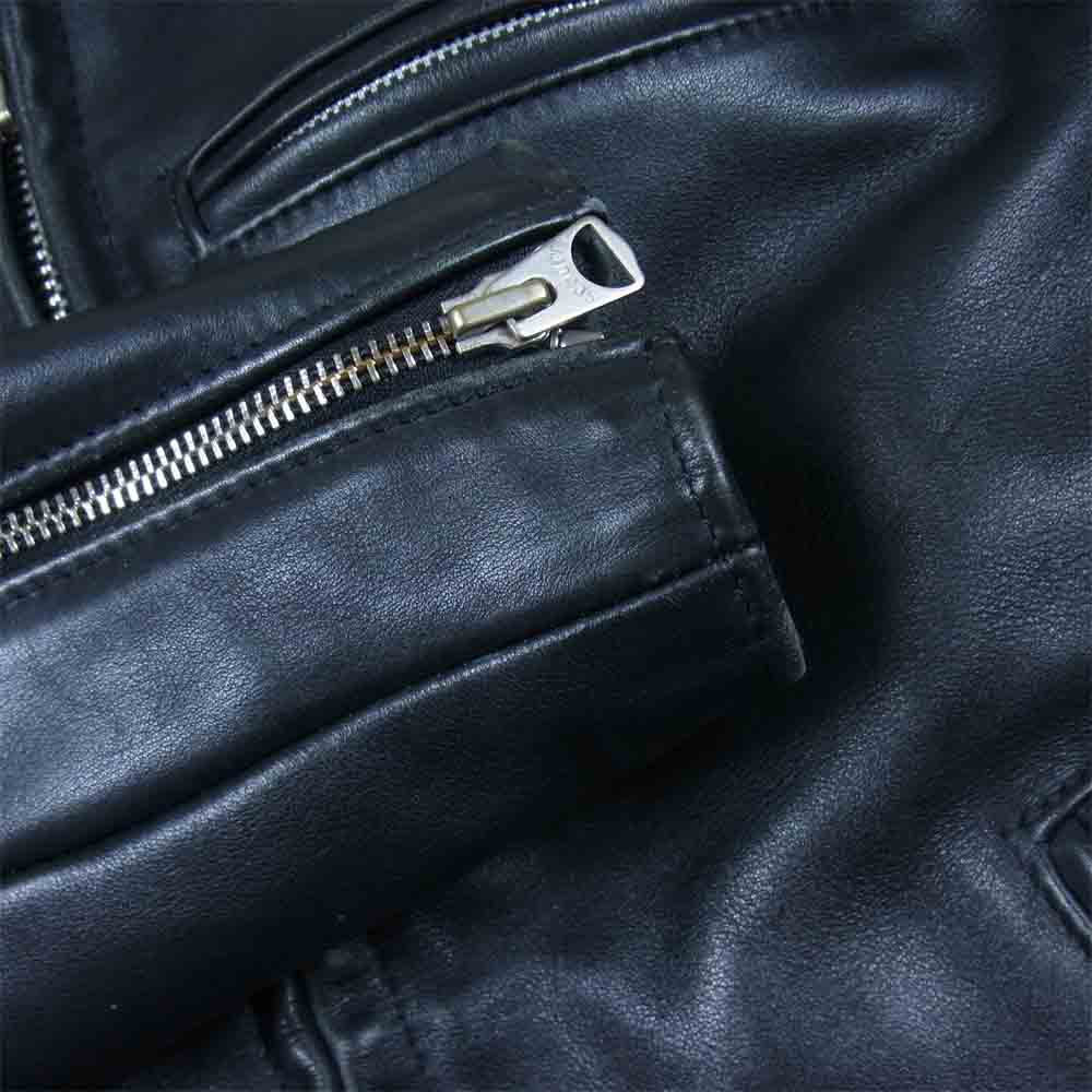 schott ショット 641 ライナー付 シングル レザー ライダース ジャケット ブラック系 32【中古】