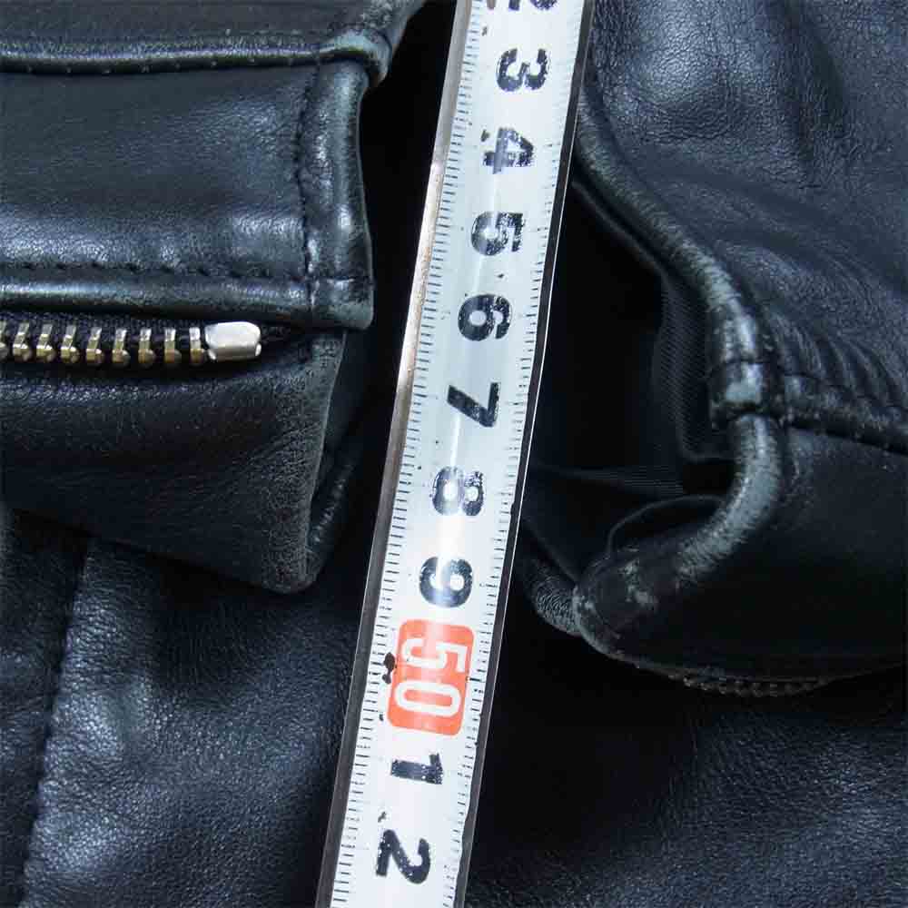 schott ショット 641 ライナー付 シングル レザー ライダース ジャケット ブラック系 32【中古】