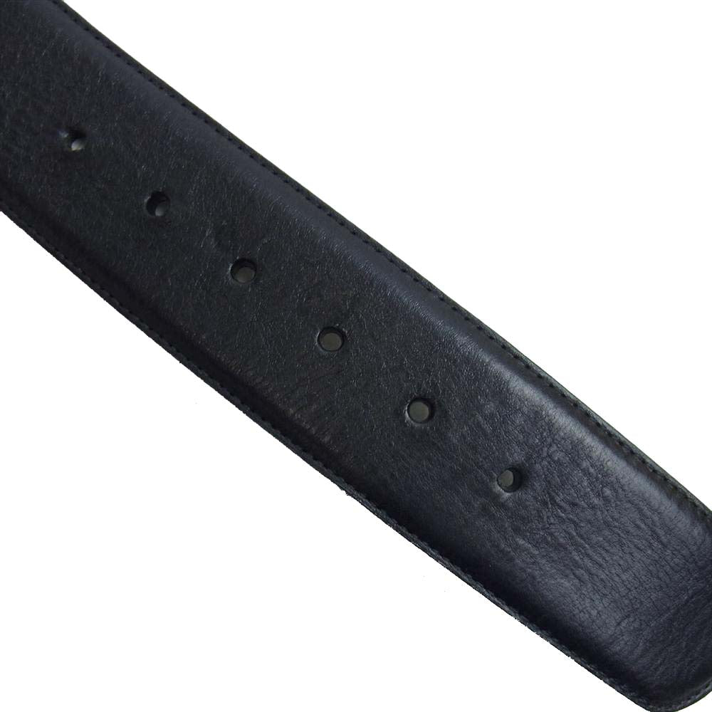 CHROME HEARTS クロムハーツ（原本無） 2.0 STRAP 2.0inch インチ ストラップ レザー ベルト ブラック系 36【中古】