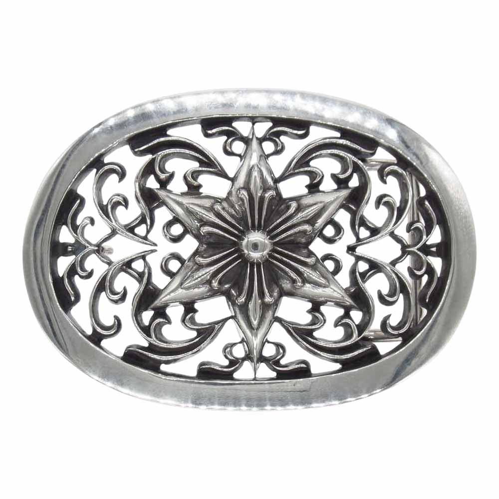 CHROME HEARTS クロムハーツ（原本有） BUCKL OVAL EXLG STAR XL エクストララージ オーバルスター ベルト バックル シルバー系【中古】