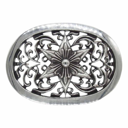 CHROME HEARTS クロムハーツ（原本有） BUCKL OVAL EXLG STAR XL エクストララージ オーバルスター ベルト バックル シルバー系【中古】