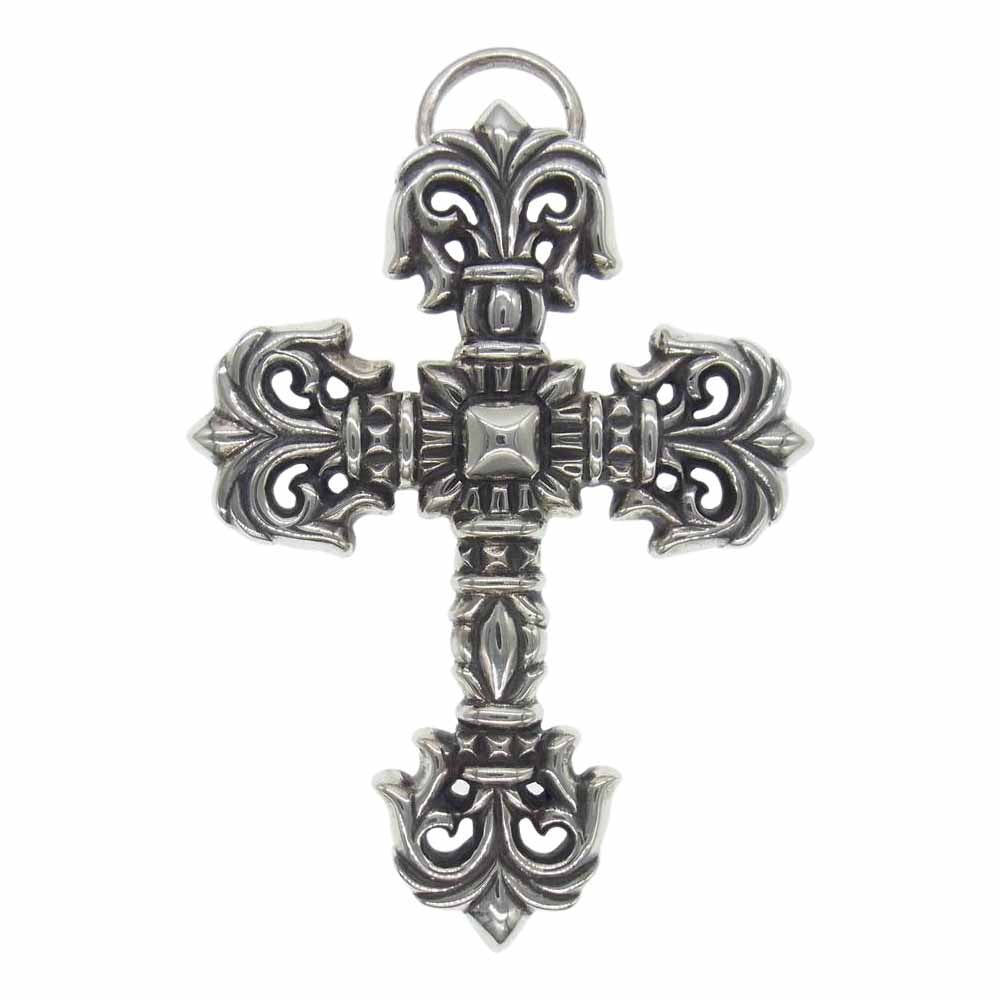 CHROME HEARTS クロムハーツ（原本無） FILIGREE CROSS LARGE フィリグリー クロス ラージ ペンダント トップ シルバー系【中古】