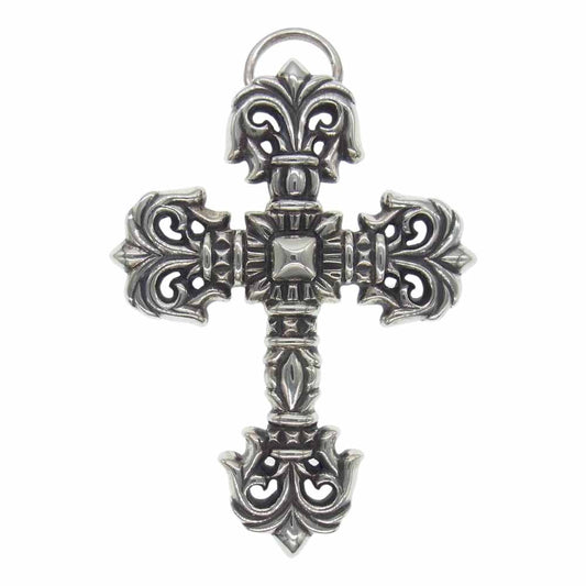 CHROME HEARTS クロムハーツ（原本無） FILIGREE CROSS LARGE フィリグリー クロス ラージ ペンダント トップ シルバー系【中古】