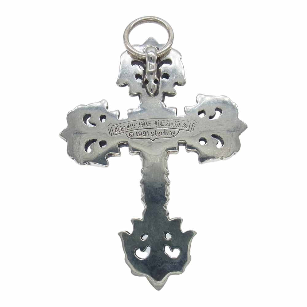 CHROME HEARTS クロムハーツ（原本無） FILIGREE CROSS LARGE フィリグリー クロス ラージ ペンダント トップ シルバー系【中古】
