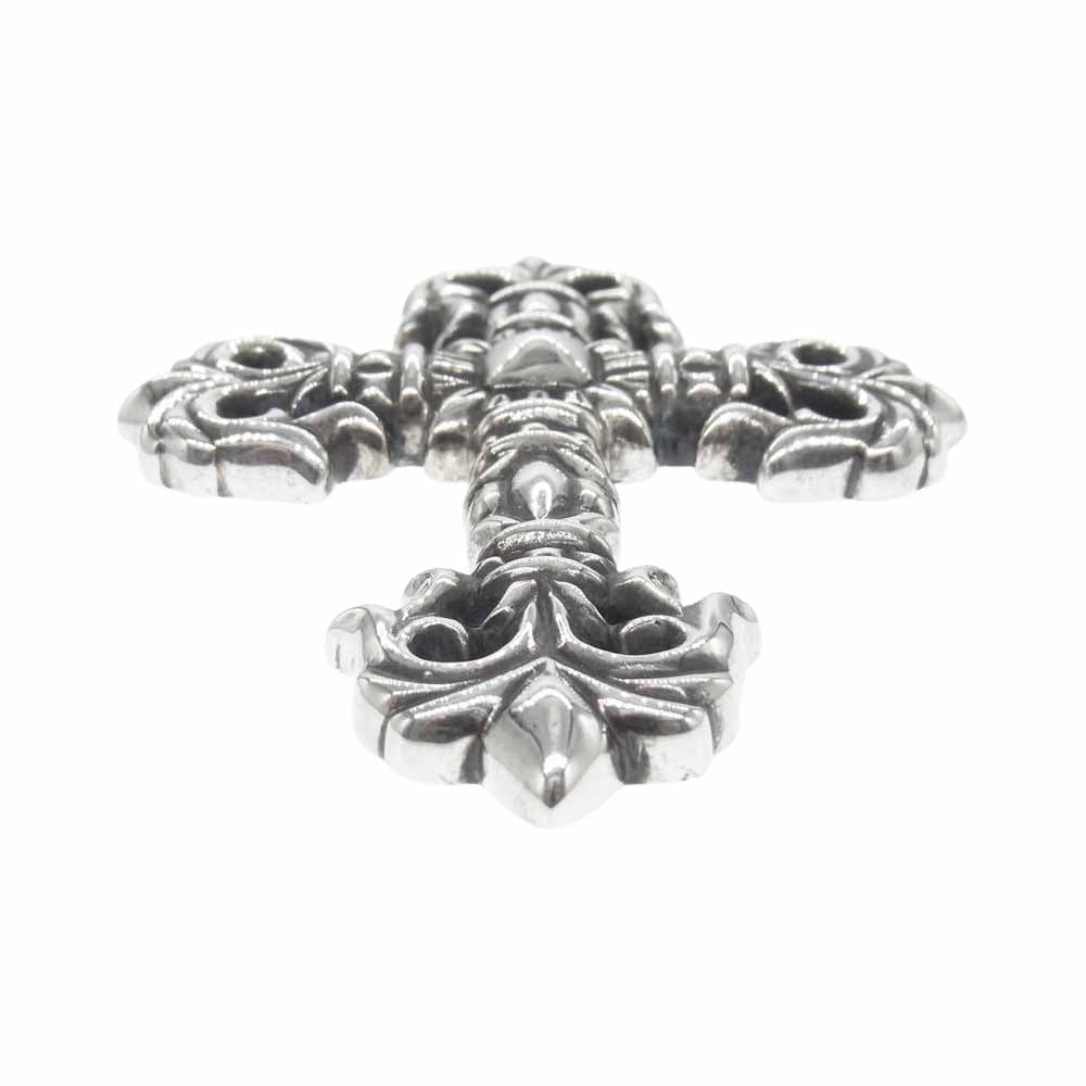 CHROME HEARTS クロムハーツ（原本無） FILIGREE CROSS LARGE フィリグリー クロス ラージ ペンダント トップ シルバー系【中古】