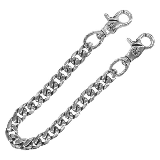 CHROME HEARTS クロムハーツ（原本無） 国内取扱店ギャランティカード付属 CLASSIC SHORT-T 2クリップ クラシック ショート ウォレットチェーン シルバー系【中古】