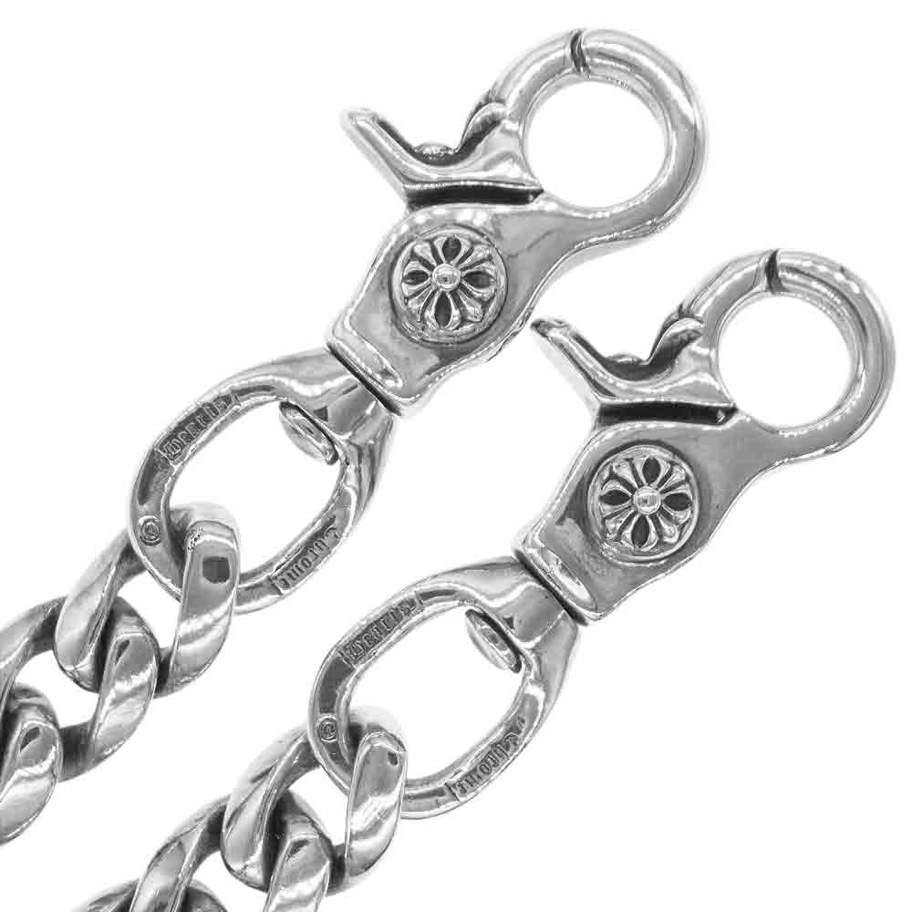 CHROME HEARTS クロムハーツ（原本無） 国内取扱店ギャランティカード付属 CLASSIC SHORT-T 2クリップ クラシック ショート ウォレットチェーン シルバー系【中古】