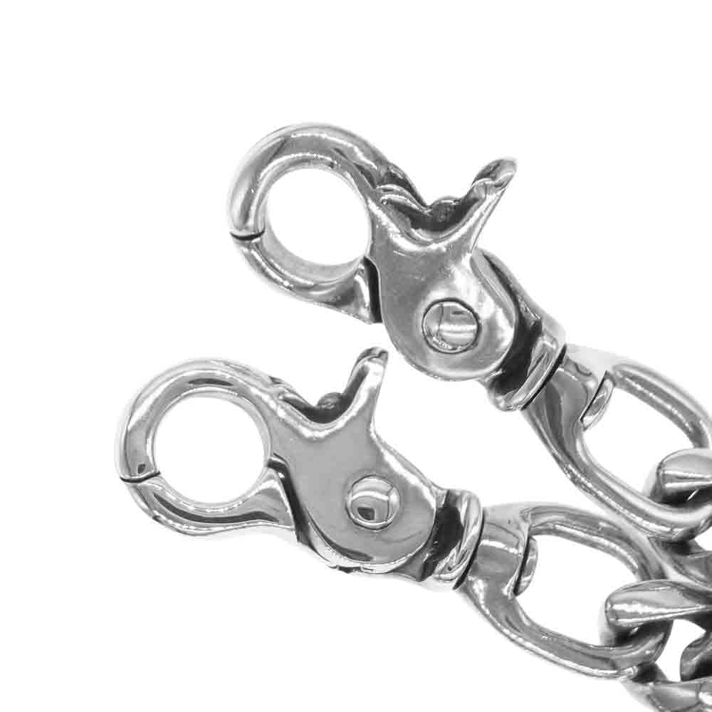 CHROME HEARTS クロムハーツ（原本無） 国内取扱店ギャランティカード付属 CLASSIC SHORT-T 2クリップ クラシック ショート ウォレットチェーン シルバー系【中古】