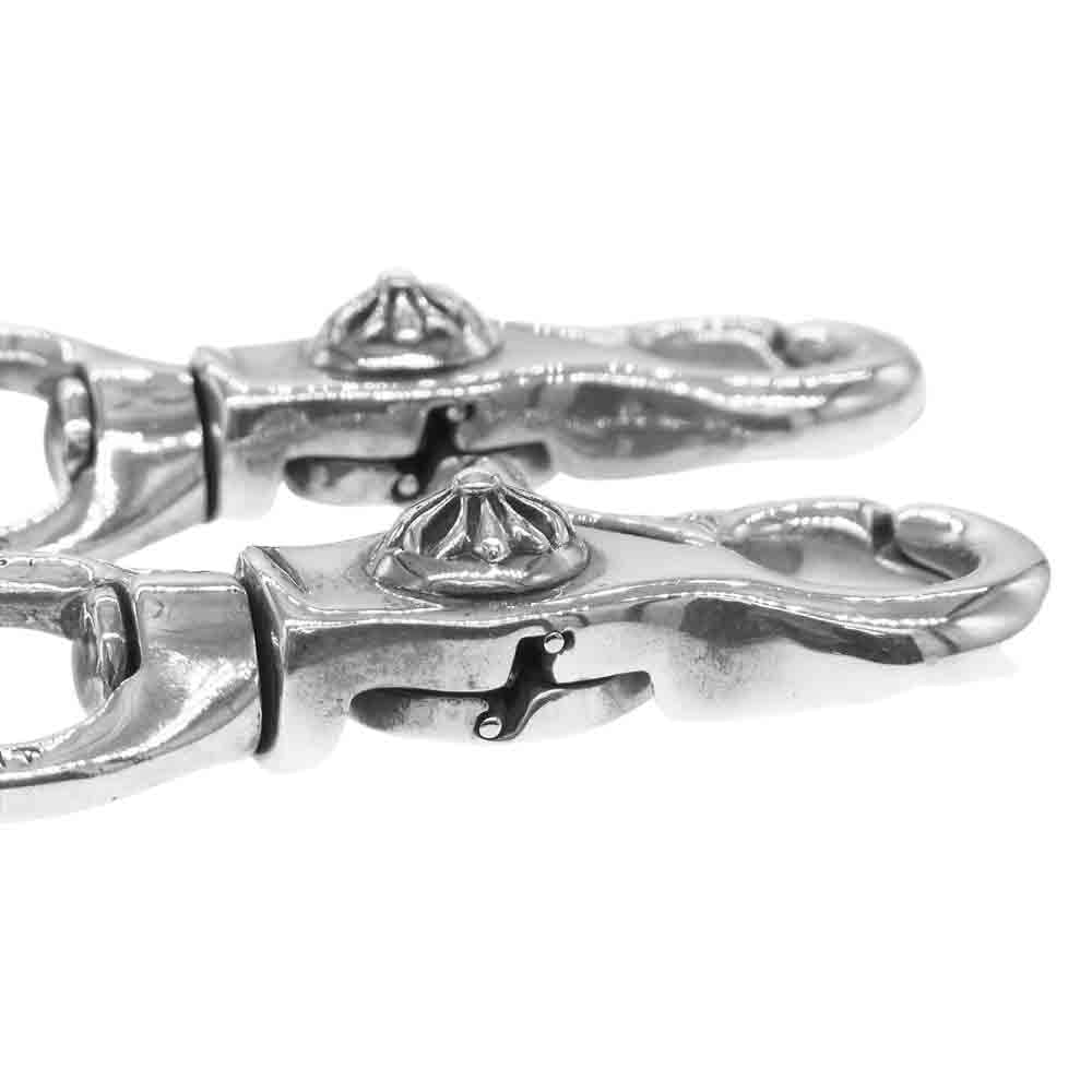 CHROME HEARTS クロムハーツ（原本無） 国内取扱店ギャランティカード付属 CLASSIC SHORT-T 2クリップ クラシック ショート ウォレットチェーン シルバー系【中古】