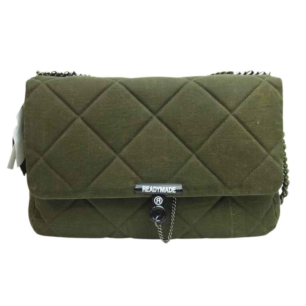 READY MADE レディメイド RE-CO-KH-00-00-168 BIG CHAIN BAG ヴィンテージコットン ビッグ チェーン バッグ カーキ系【極上美品】【中古】