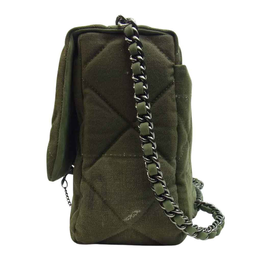 READY MADE レディメイド RE-CO-KH-00-00-168 BIG CHAIN BAG ヴィンテージコットン ビッグ チェーン バッグ カーキ系【極上美品】【中古】