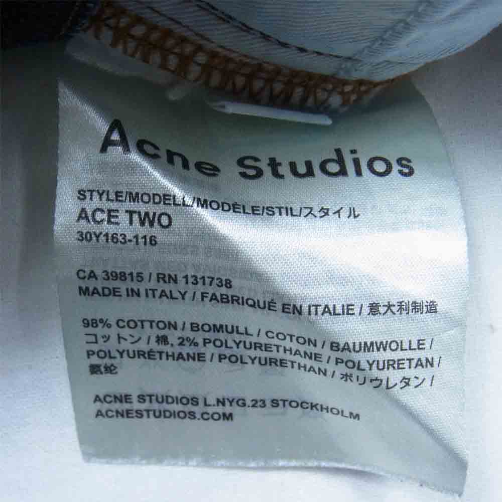 ACNE STUDIOS アクネストゥディオズ 30Y163-116 5ポケット スリム ストレート デニム パンツ インディゴブルー系 28【中古】