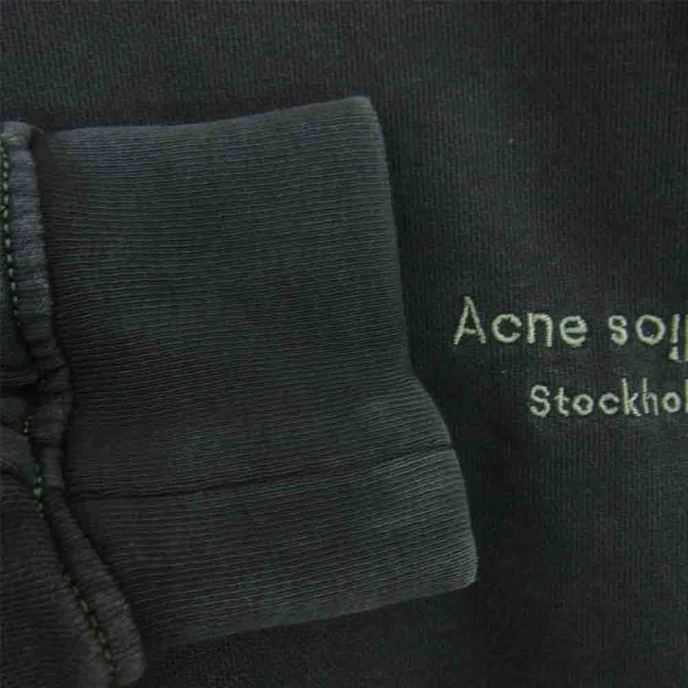 ACNE STUDIOS アクネストゥディオズ FN-WN-SWEA000002 Logo embroidered Crewneck Sweatshirt ロゴ刺繍 スウェット トレーナー ブラック系 XXS【中古】